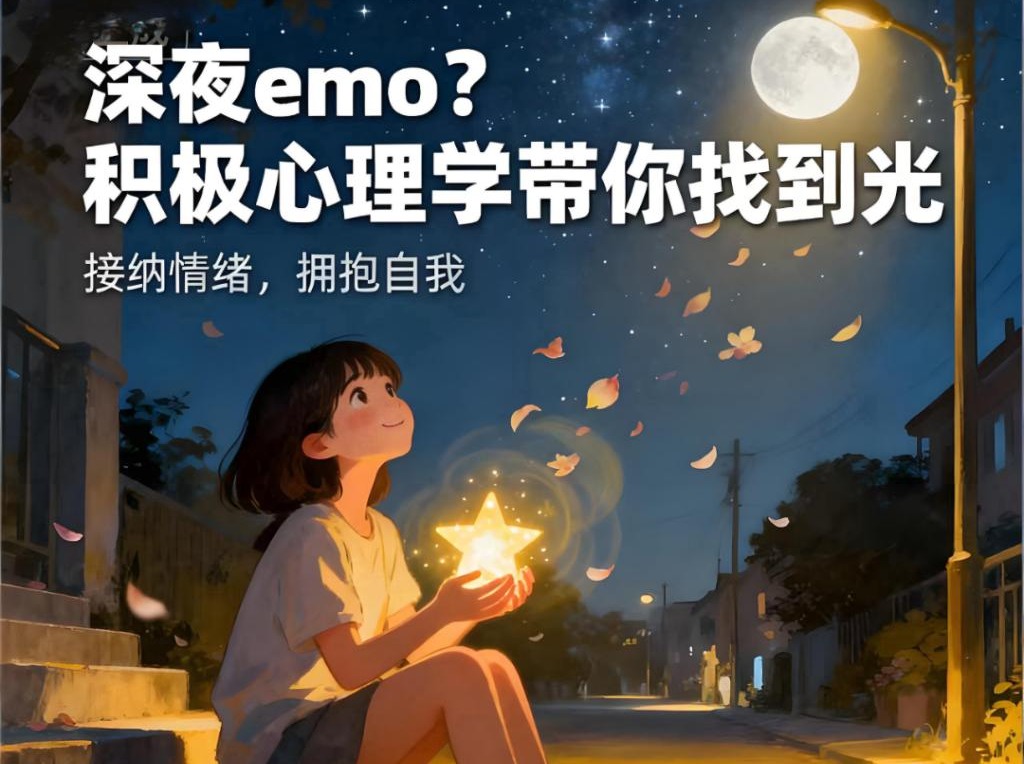 半夜emo突袭？别急，积极心理学教你“反emo魔法”